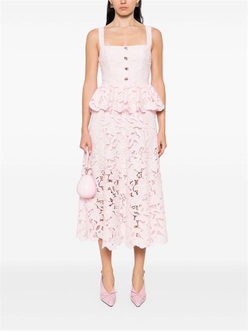 Peplum midi dress SELF PORTRAIT | PF25112MPINK